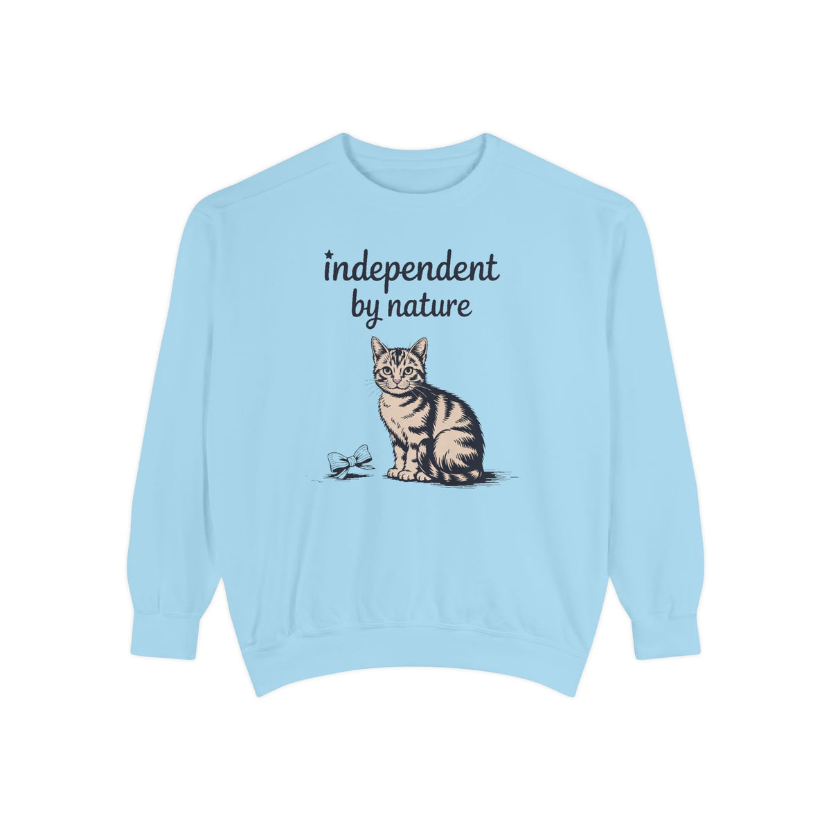 Cat Owner Sweatshirt, Independent By Nature Crewneck, Fourth Of July Cat Lover Gift, Funny Cat Mom Sweatshirt, Patriotic Cat Shirt, 4th Of…