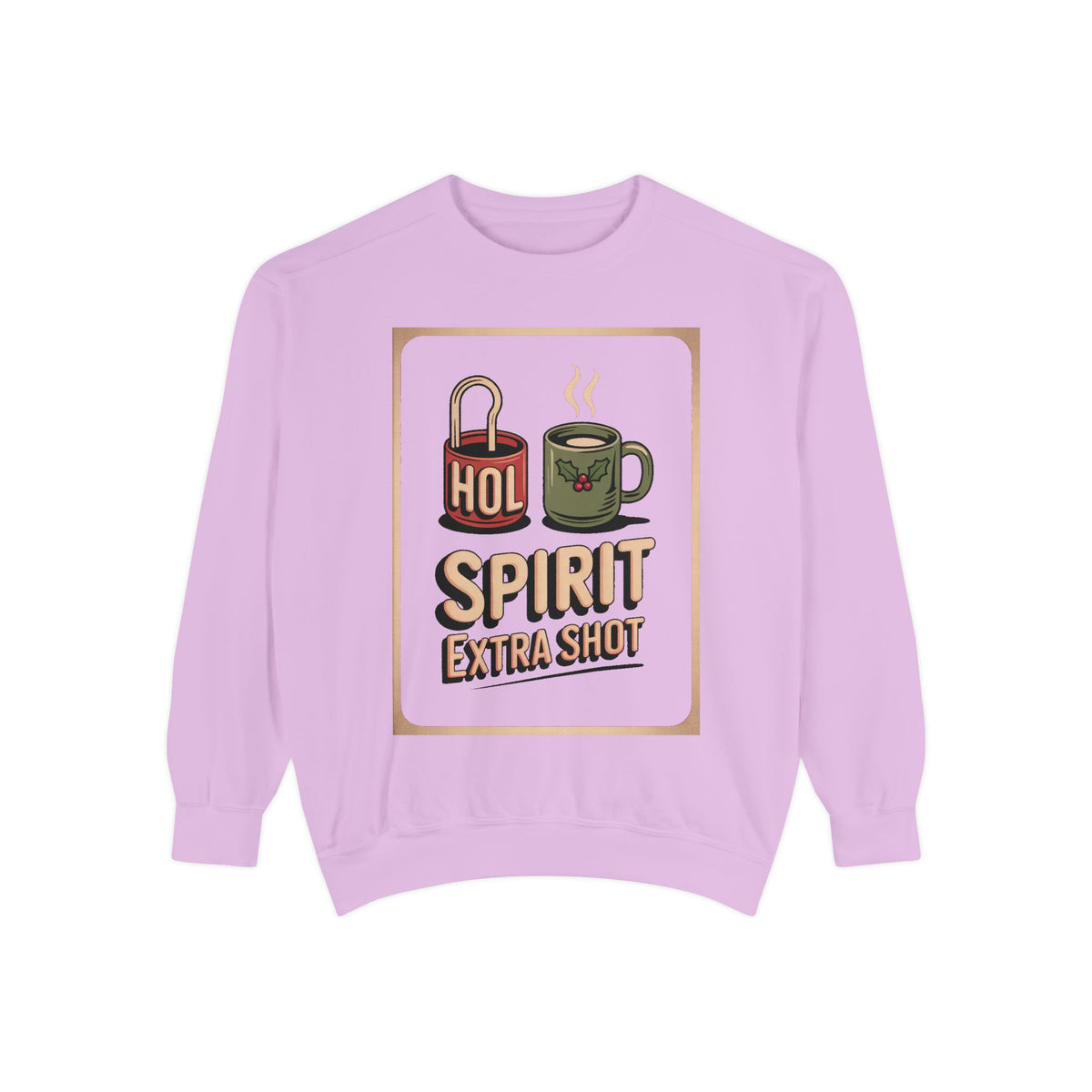 Coffee Lover Christmas Sweatshirt, Holiday Spirit Extra Shot Crewneck, Funny Christmas Coffee Gift, Retro Diner Lettering Sweatshirt, Coffe…