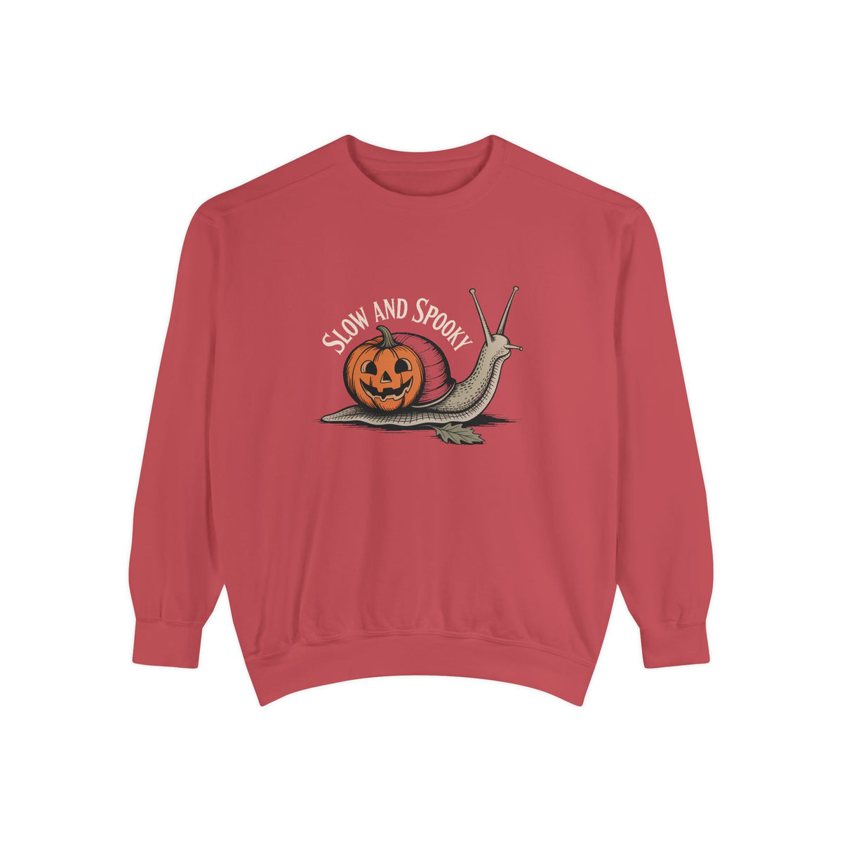 Slow And Spooky Snail Sweatshirt, Halloween Garden Snail Crewneck, Pumpkin Shell Vintage Engraving Tee, Spooky Season Gift