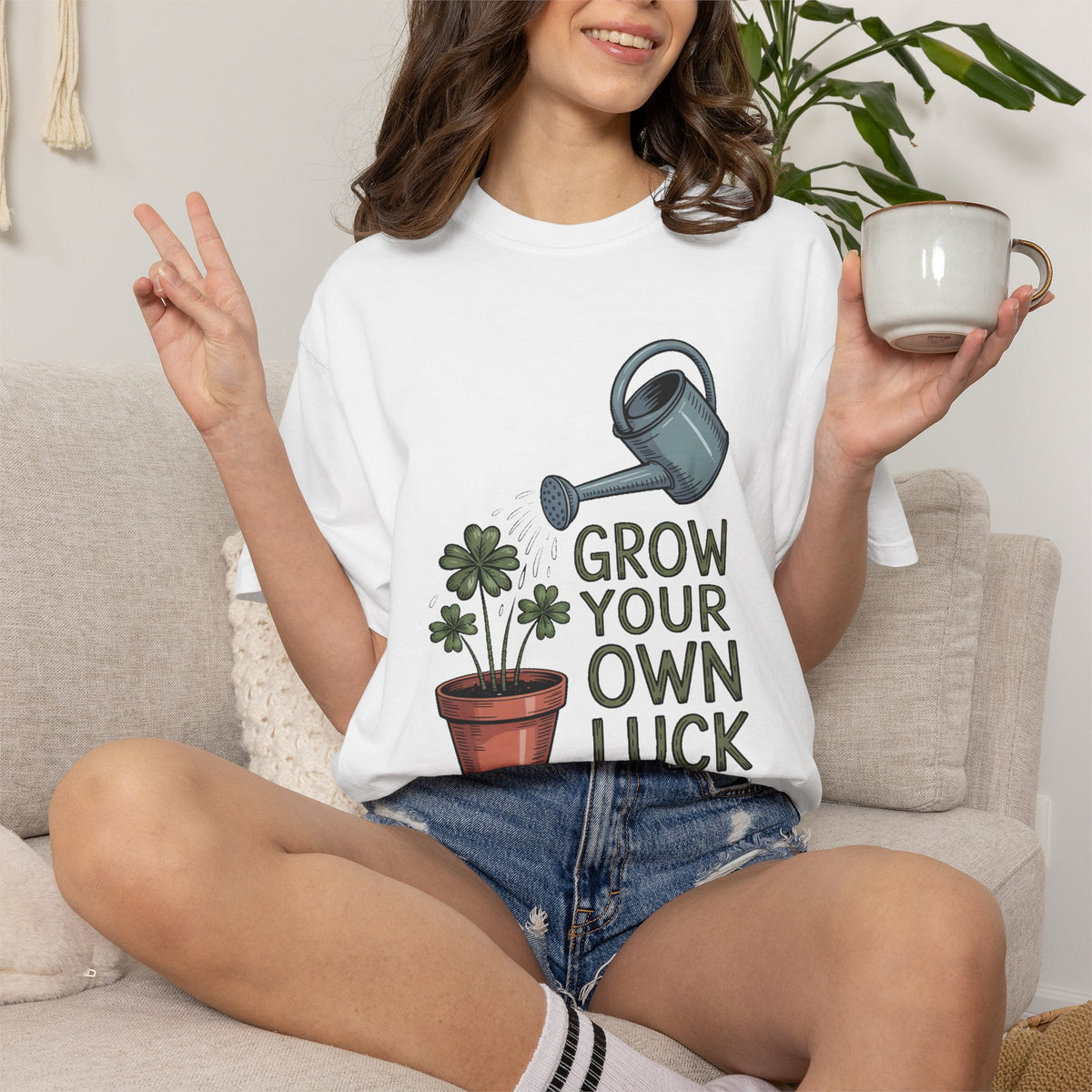 Gardener St Patrick's Day Shirt, Grow Your Own Luck Tee, Shamrock Gardening Gift, Funny St Paddy's Day Shirt For Plant Lovers, Garden Lover…