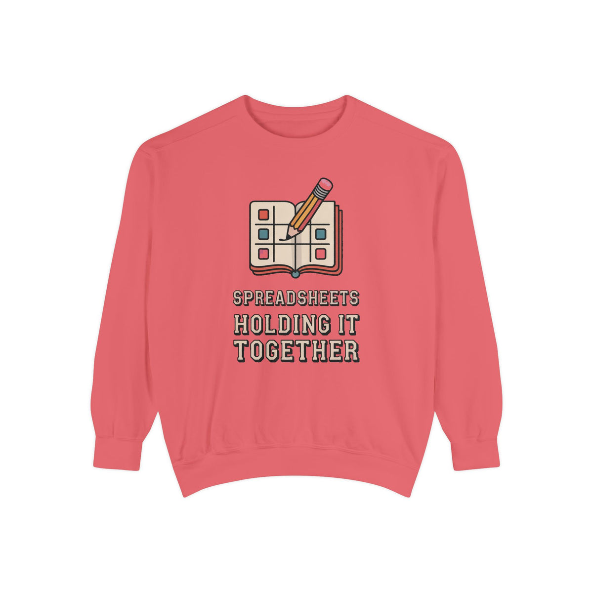 Analyst Sweatshirt, Spreadsheets Holding It Together, Funny Office Sarcasm Crewneck, Data Analyst Gift, Finance Nerd Sweater, Sarcastic Cow…