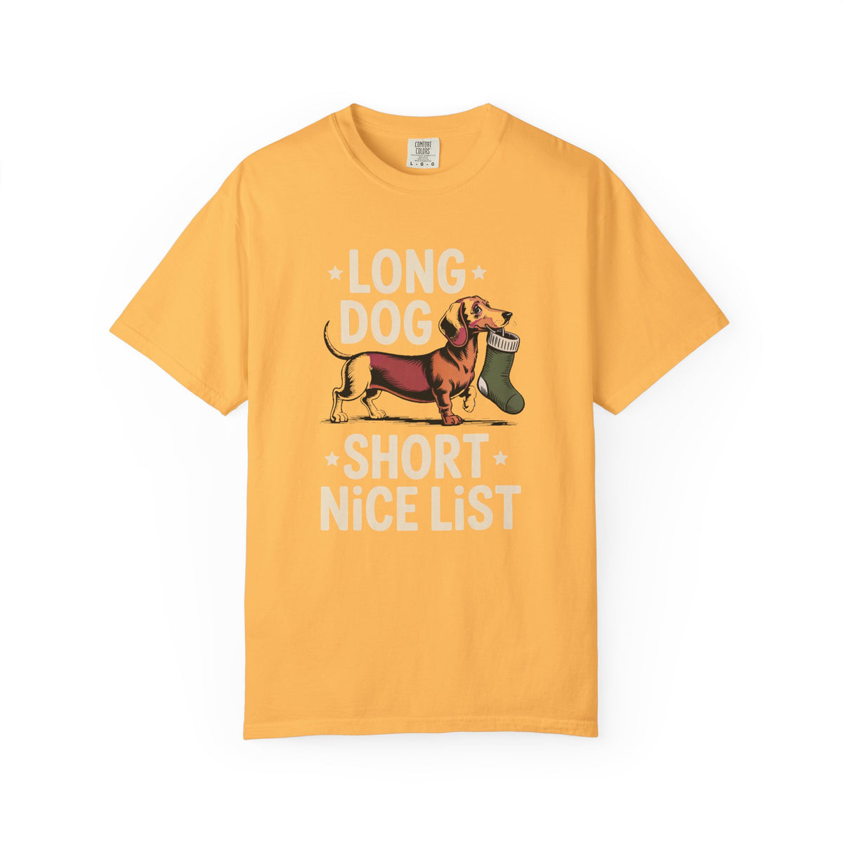 Dachshund Lover Christmas Shirt, Long Dog Short Nice List Tee, Funny Dachshund Christmas Gift, Wiener Dog Holiday Shirt, Dog Mom Christmas…
