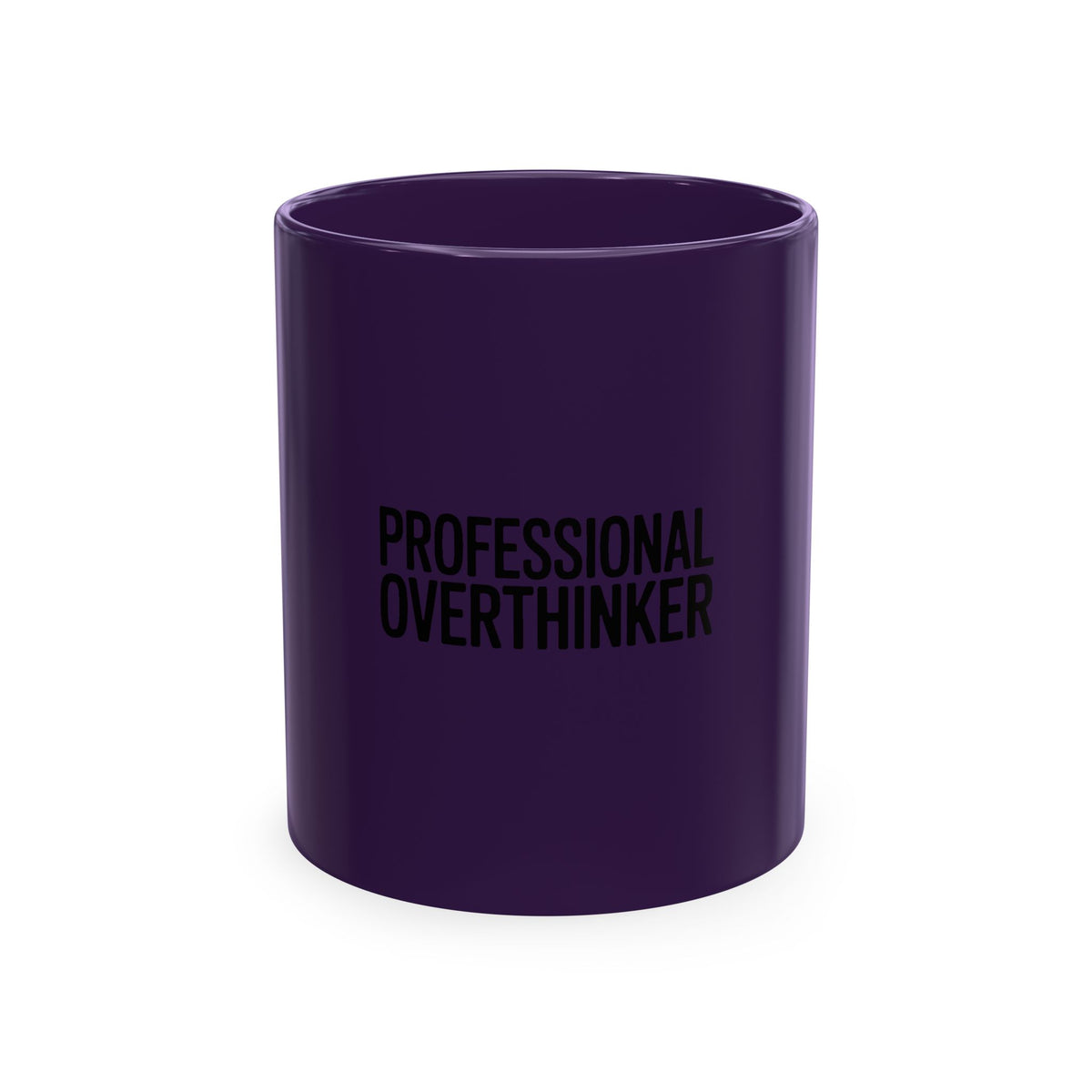 Professional Overthinker Mug, Funny Sarcastic Coffee Mug, Anxiety Humor Gift, Bold Typography Mug for Overthinkers, Office Gift