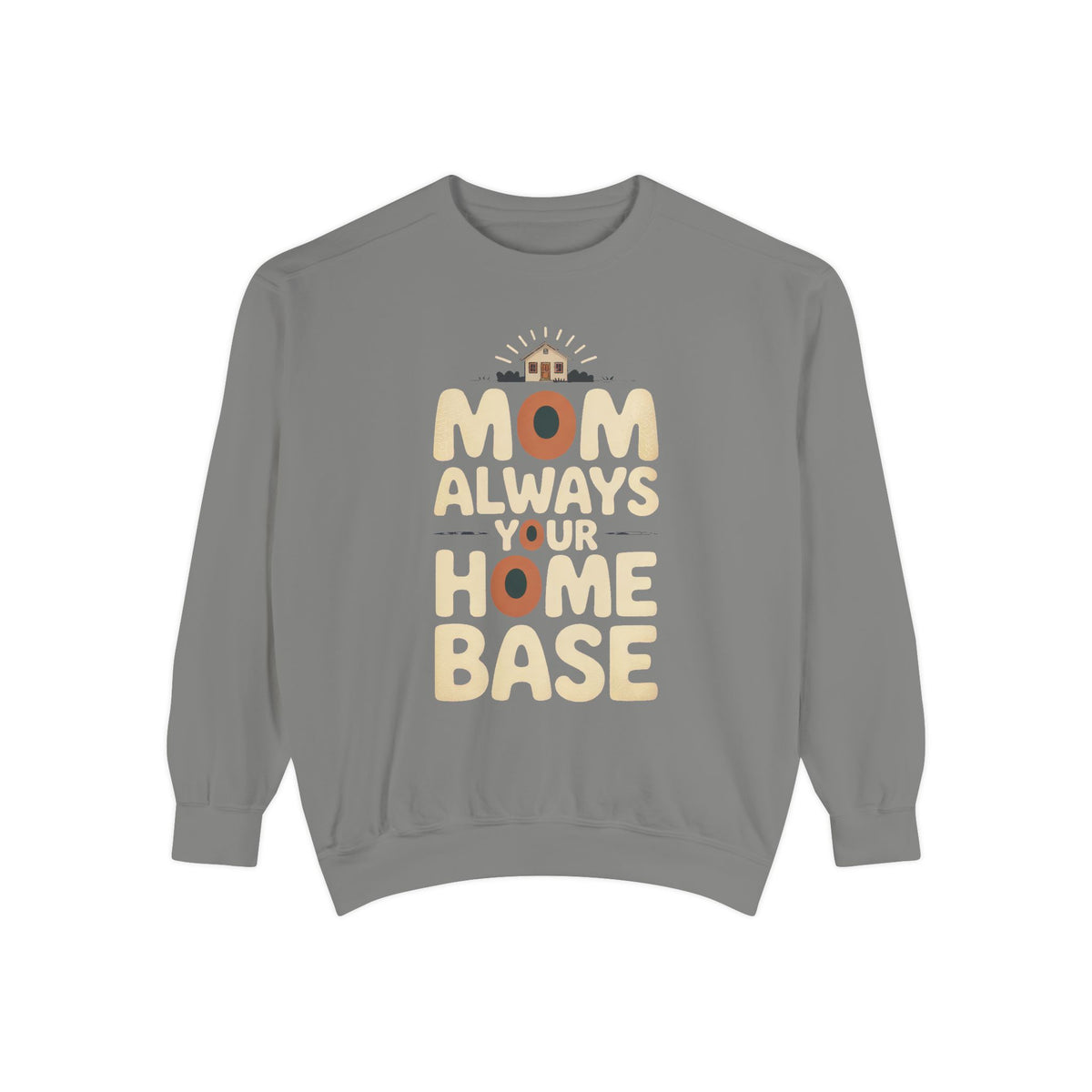 Mom Sweatshirt, Mother's Day Gift For Mom From Adult Child, Always Your Home Base Crewneck, Retro Mom Gift, Embroidered Mom Sweater