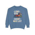 Dachshund Lover Sweatshirt, Funny Christmas Gift For Dog Mom, Long Dog Short Nice List Crewneck, Dachshund Christmas Sweatshirt, Weiner Dog…