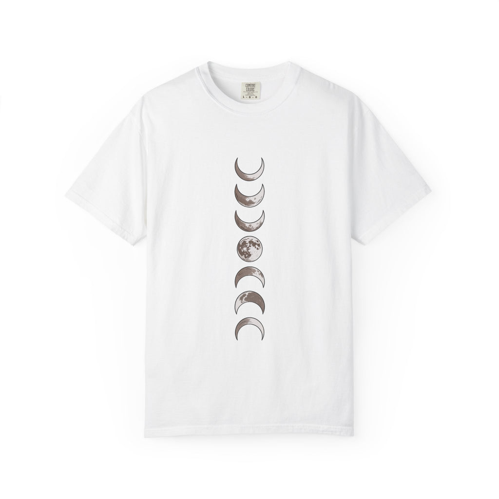 Moon Phases Boho Shirt, Minimalist Line Art Moon T-Shirt, Celestial Boho Tee, Hand Drawn Moon Cycle Shirt Gift