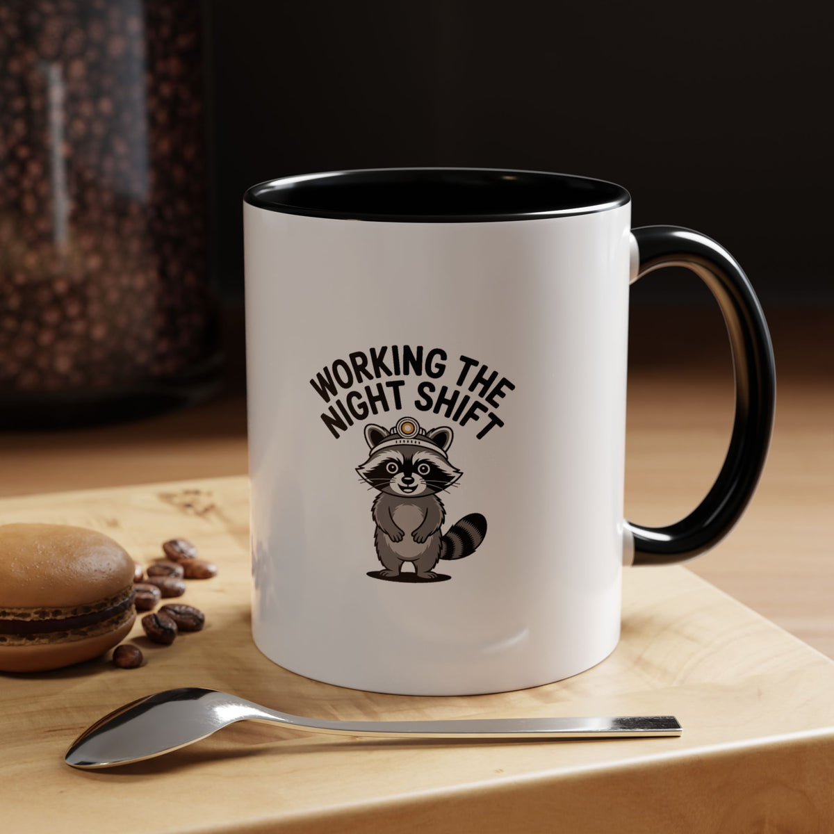 Raccoon Night Shift Mug, Funny Raccoon Coffee Mug, Night Owl Gift, Cute Trash Panda Mug, Nurse Shift Worker Gift Mug