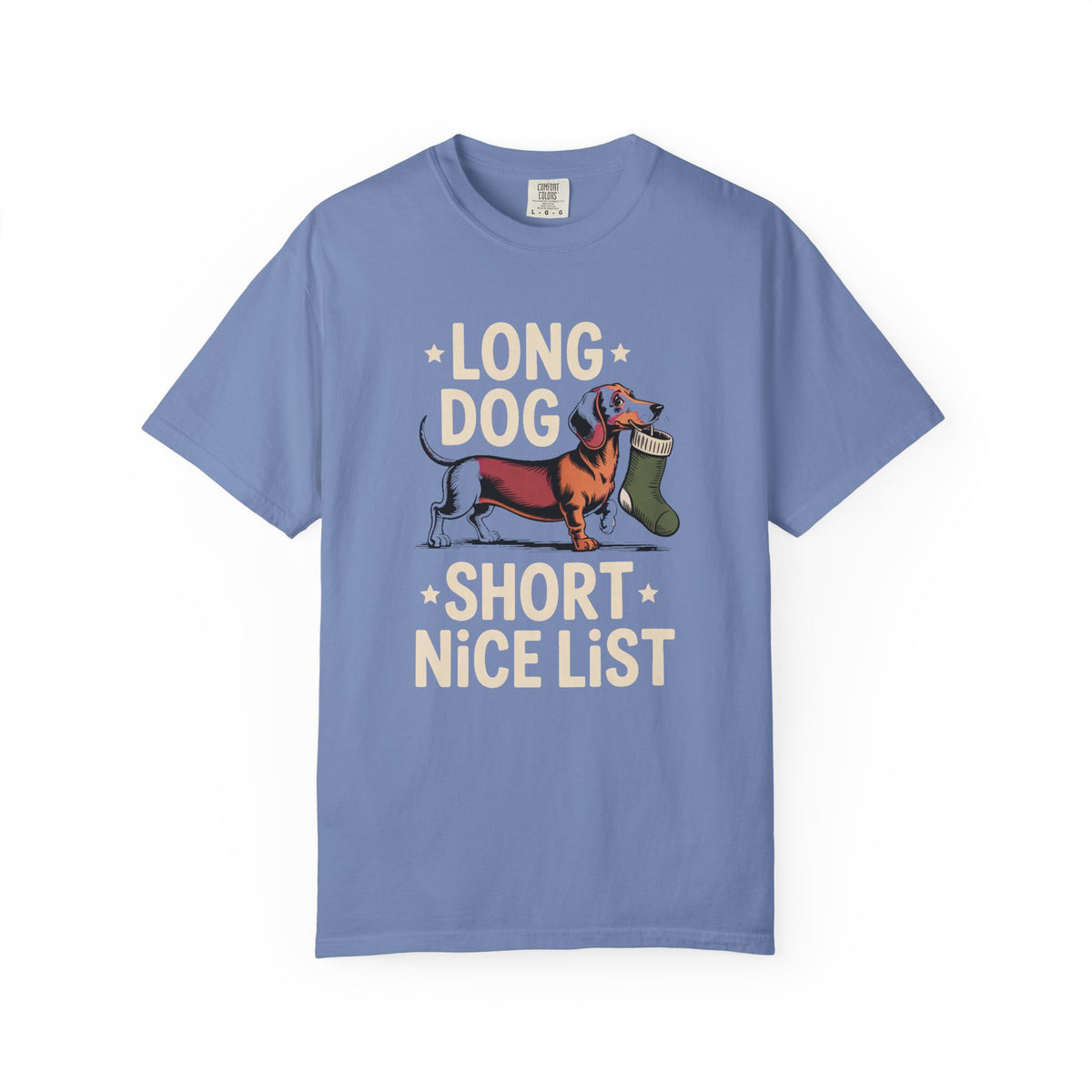 Dachshund Lover Christmas Shirt, Long Dog Short Nice List Tee, Funny Dachshund Christmas Gift, Wiener Dog Holiday Shirt, Dog Mom Christmas…