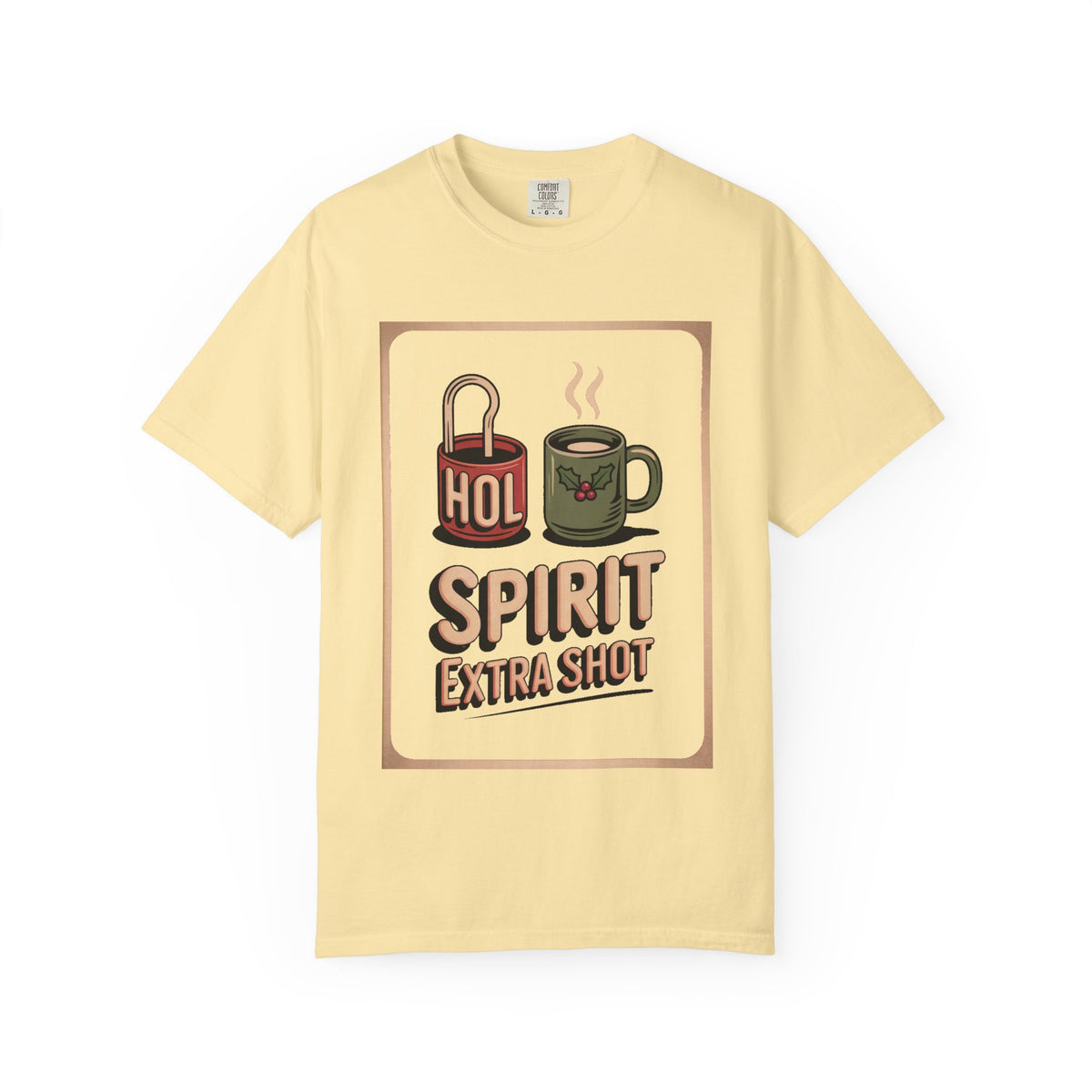 Coffee Lover Christmas Shirt, Holiday Spirit Extra Shot Tee, Funny Christmas Coffee Gift, Retro Diner Coffee Shirt, Coffee Addict Holiday T…