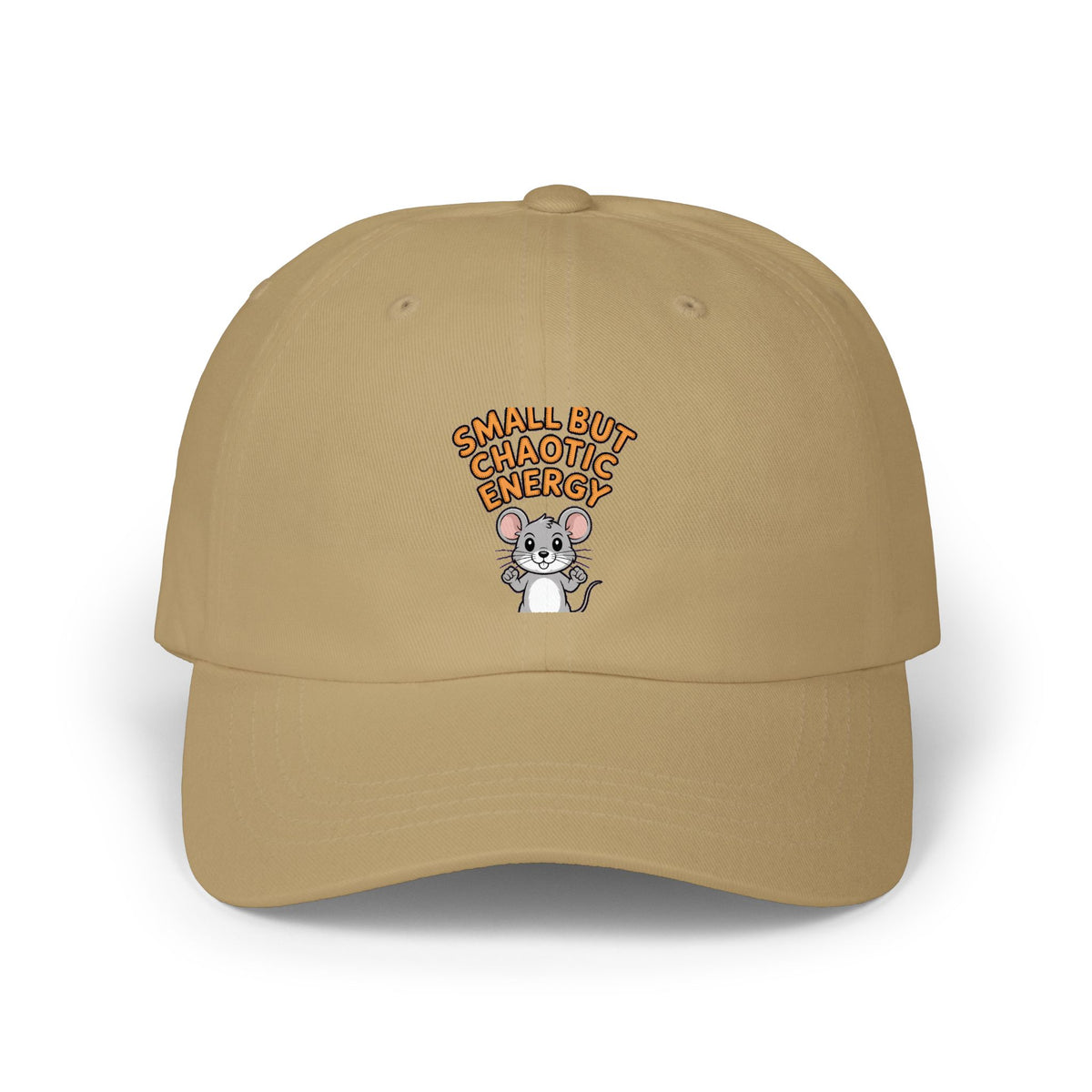 Small But Chaotic Energy Dad Hat, Funny Mouse Embroidered Cap, Cute Cartoon Mouse Baseball Cap, Sarcastic Gift for Him or Her