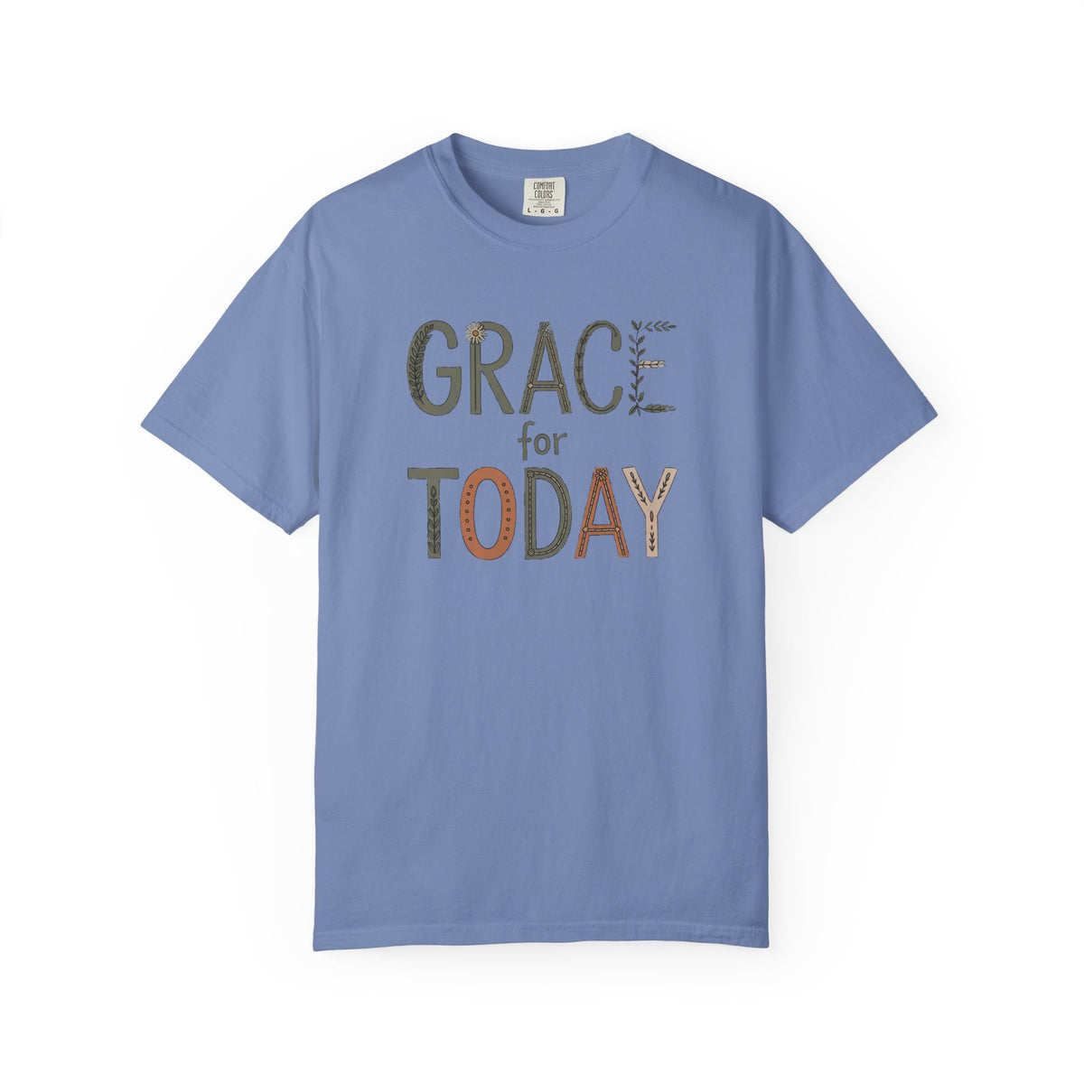 Christian Shirt For Women, Grace For Today Tee, Faith Gift For Her, Religious T-Shirt, Inspirational Christian Gift, Floral Cross Shirt