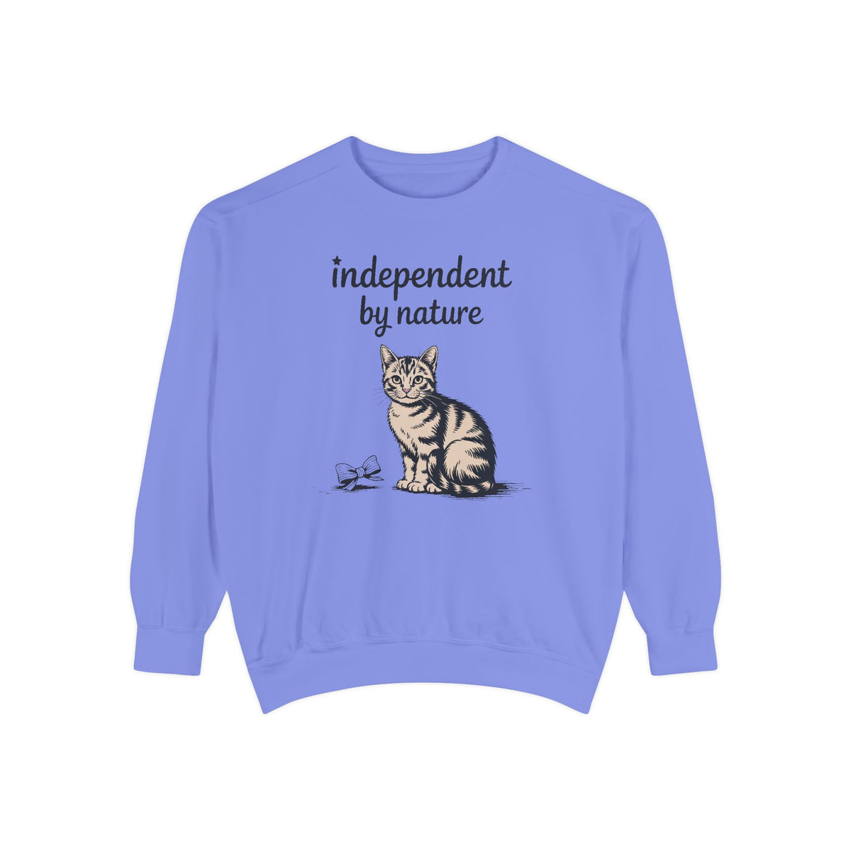 Cat Owner Sweatshirt, Independent By Nature Crewneck, Fourth Of July Cat Lover Gift, Funny Cat Mom Sweatshirt, Patriotic Cat Shirt, 4th Of…