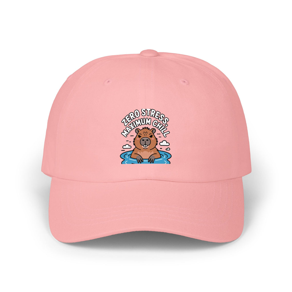 Zero Stress Capybara Dad Hat, Funny Capybara Embroidered Cap, Hot Spring Capybara Gift, Chill Animal Lover Baseball Hat