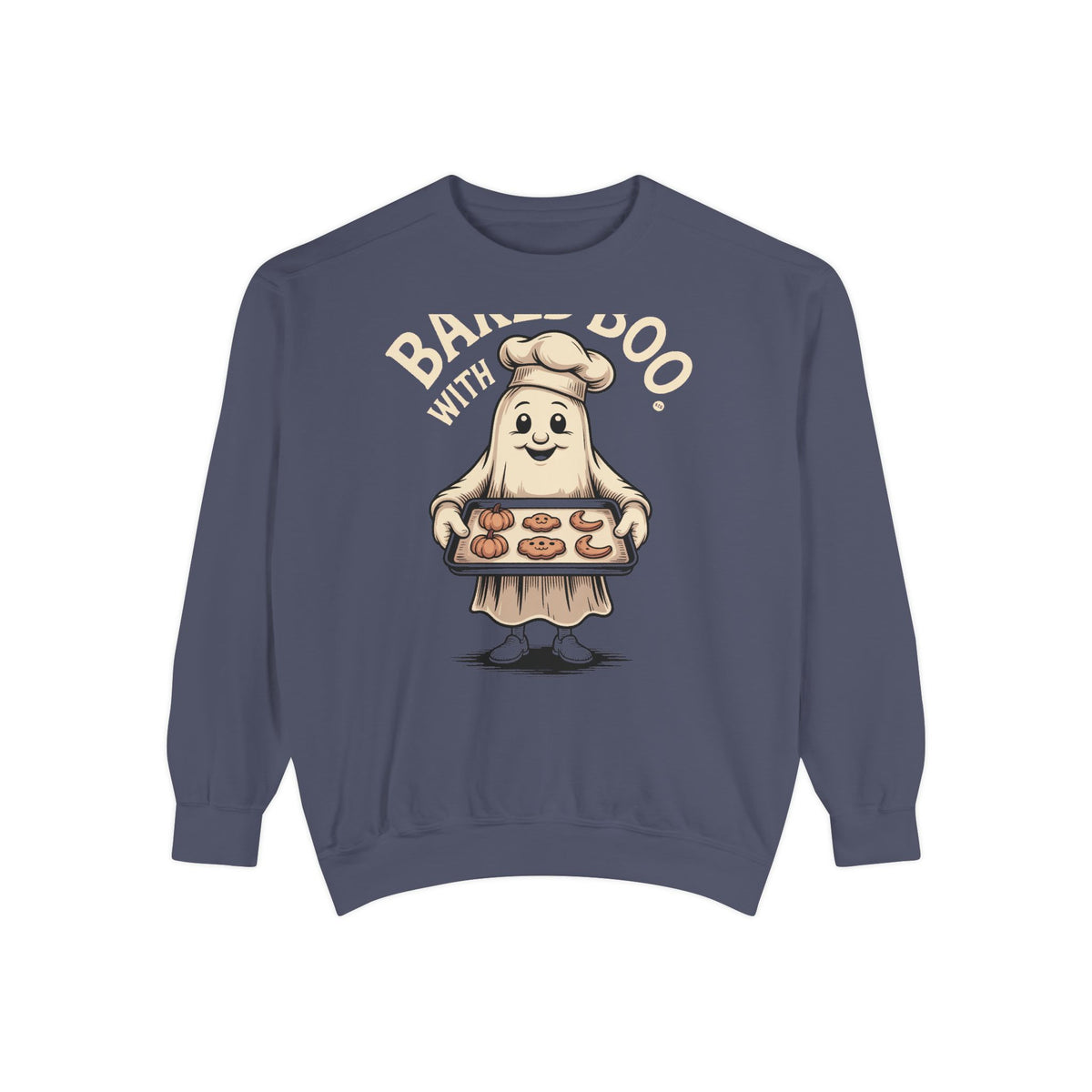 Baked With Boo Ghost Sweatshirt, Halloween Baking Crewneck, Cute Ghost Cookie Shirt, Fall Bakery Gift, Spooky Season Sweatshirt