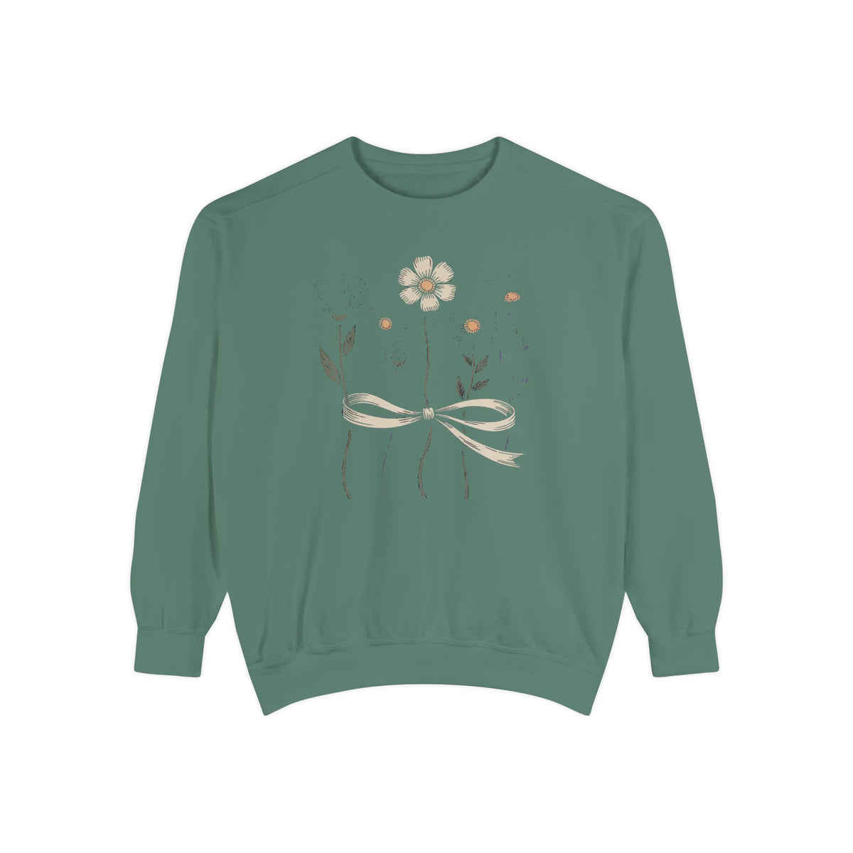 Flower Lover Sweatshirt, Fourth of July Gift, Patriotic Wildflower Crewneck, 4th of July Gift For Flower Lover, Americana Floral Sweatshirt
