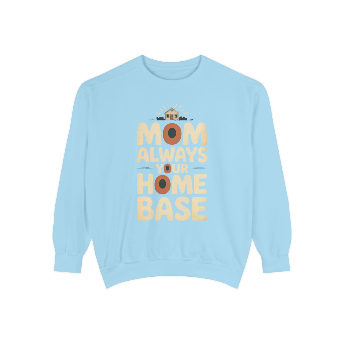 Mom Sweatshirt, Mother's Day Gift For Mom From Adult Child, Always Your Home Base Crewneck, Retro Mom Gift, Embroidered Mom Sweater