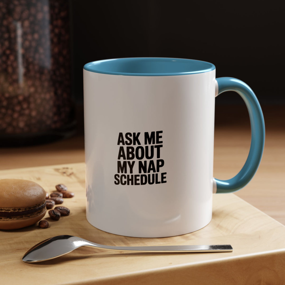 Ask Me About My Nap Schedule Mug, Funny Nap Lover Coffee Cup, Sarcastic Tired Mom Gift, Minimalist Typography Mug for Nap Enthusiasts