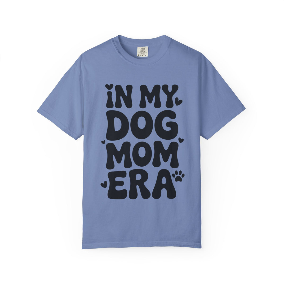 In My Dog Mom Era Shirt, Trendy Dog Mom T-Shirt, Funny Dog Lover Gift, Bold Typography Tee for Women, Cute Paw Print Heart Shirt