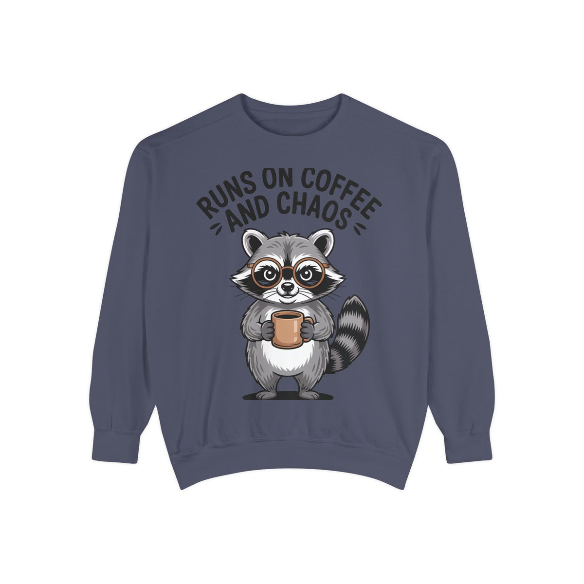 Nurse Raccoon Sweatshirt, Funny 'Runs On Coffee And Chaos' Crewneck, Cute Nurse Gift, Coffee Lover Sweatshirt, Nurse Appreciation Gift