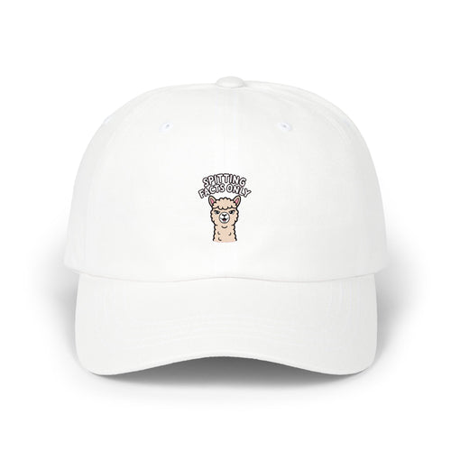 Alpaca Spitting Facts Dad Hat, Funny Alpaca Embroidered Cap, Sassy Animal Baseball Hat, Cute Alpaca Lover Gift, Unisex Dad Cap