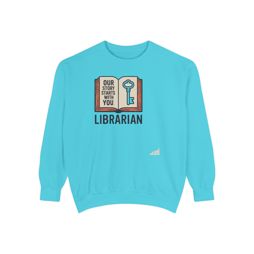Librarian Sweatshirt, Our Story Starts With You, Teacher Appreciation Gift, School Librarian Crewneck, Librarian Appreciation Gift, Book Lo…