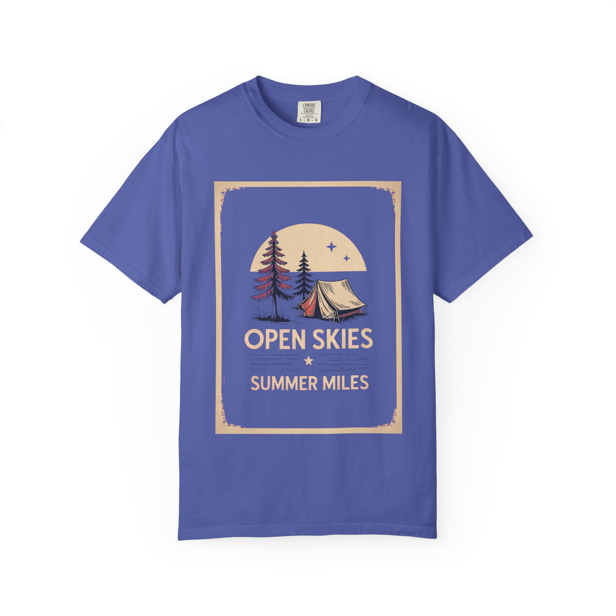 Camping Shirt, Fourth Of July Shirt, Open Skies Summer Miles Tee, 4th Of July Camping Gift, Retro Outdoor Tee, Camping Trip Shirt