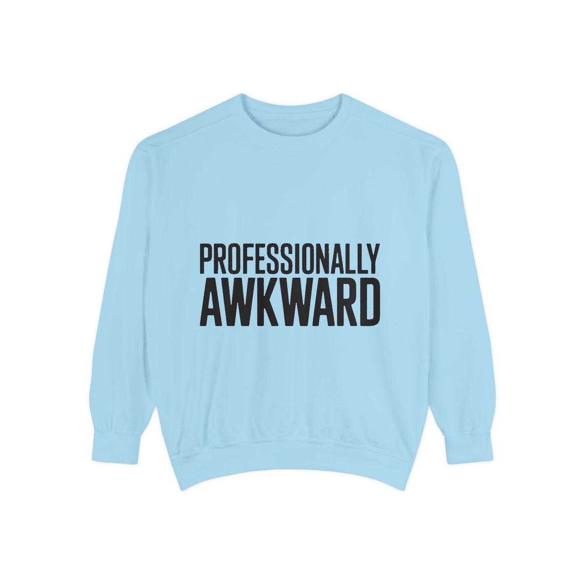 Professionally Awkward Sweatshirt, Funny Embroidered Crewneck, Sarcastic Office Gift, Introvert Humor Pullover, Coworker Gift