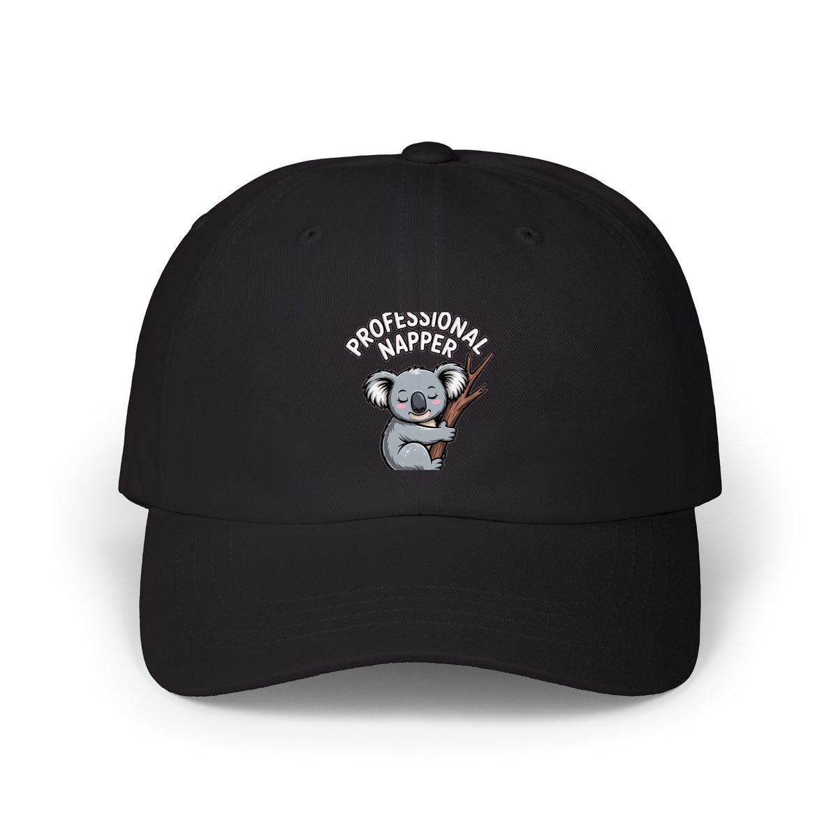 Professional Napper Koala Dad Cap, Funny Koala Embroidered Hat, Cute Sleepy Animal Cap, Nap Lover Gift, Unstructured Baseball Cap