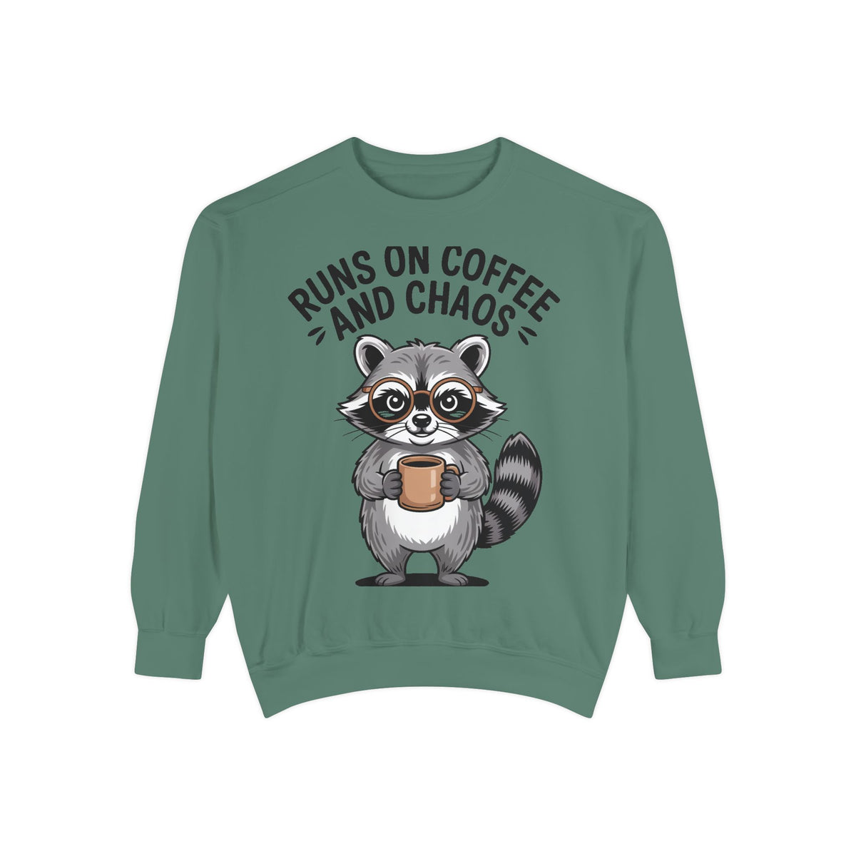 Nurse Raccoon Sweatshirt, Funny 'Runs On Coffee And Chaos' Crewneck, Cute Nurse Gift, Coffee Lover Sweatshirt, Nurse Appreciation Gift