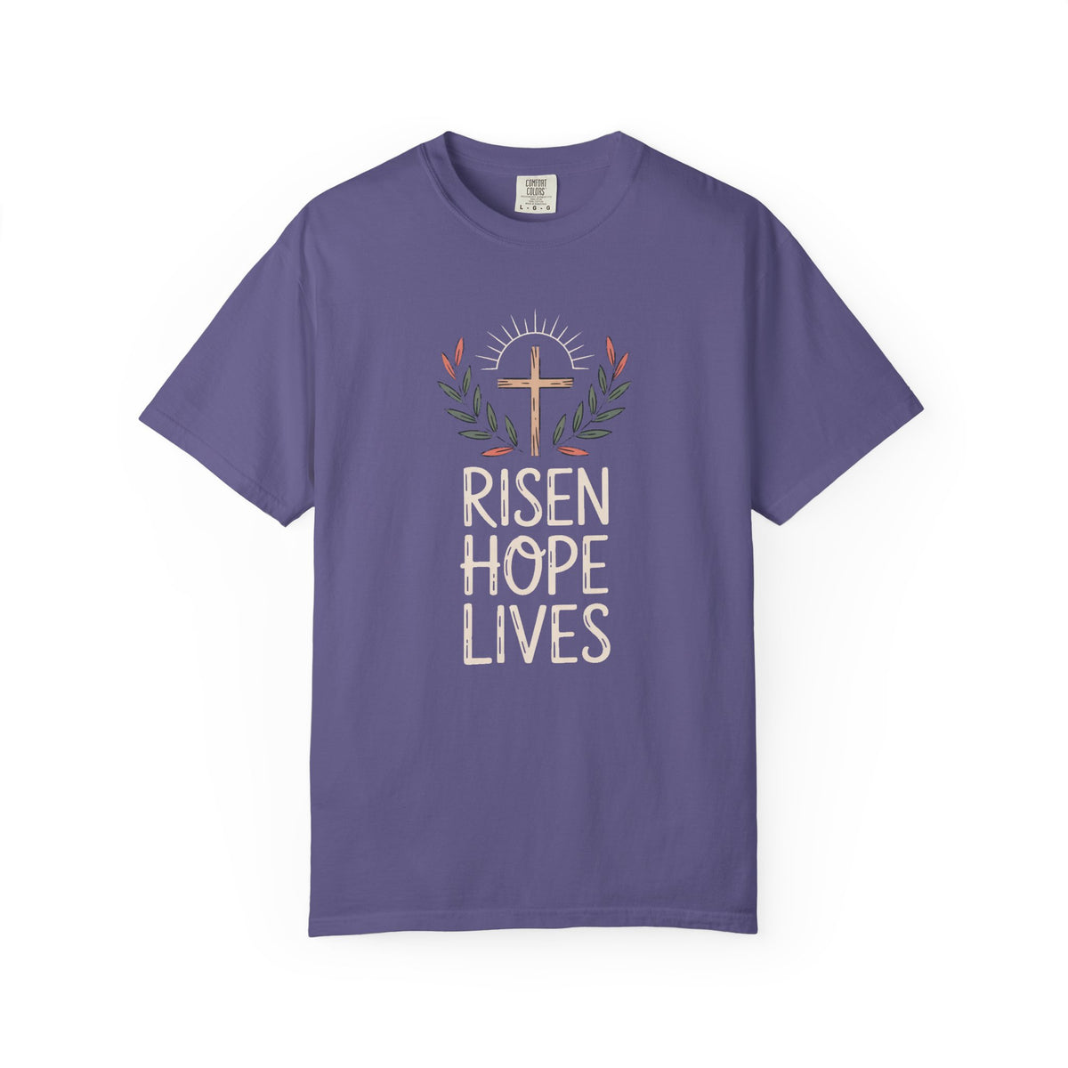 Christian Easter Shirt, Risen Hope Lives Tee, He Is Risen Gift, Religious Easter T-Shirt, Faith Based Easter Gift, Cross Shirt For Easter S…