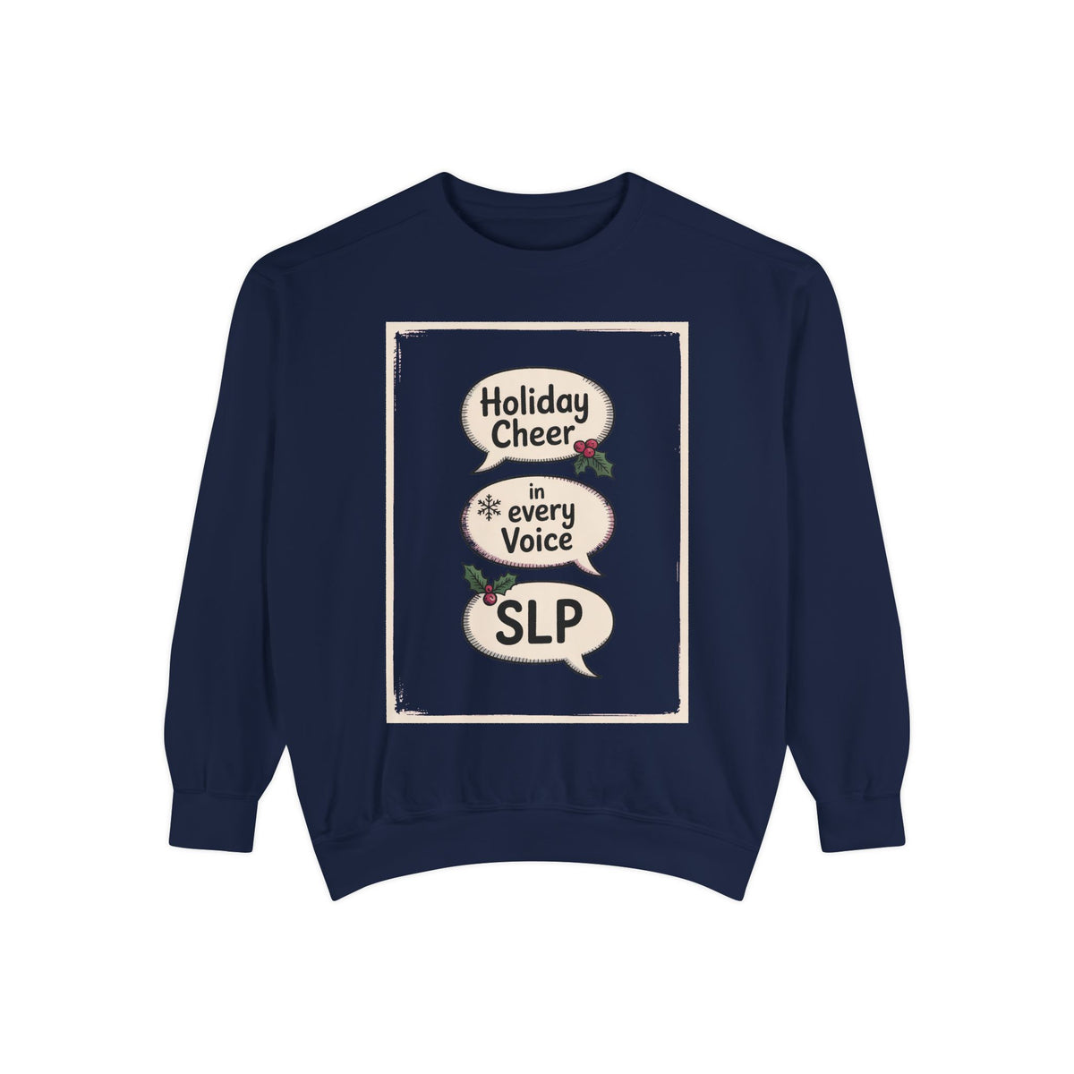 SLP Christmas Sweatshirt, Holiday Cheer In Every Voice, Speech Language Pathologist Gift, SLP Crew Christmas Shirt, Speech Therapist Holida…