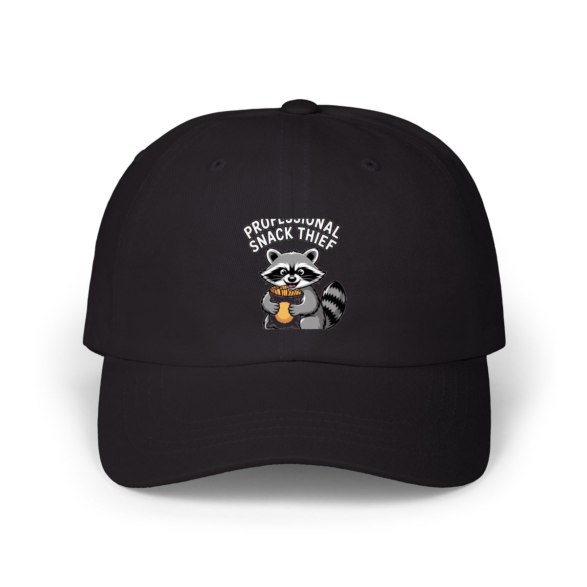 Funny Raccoon Dad Cap, Professional Snack Thief Hat, Cute Trash Panda Embroidered Cap, Funny Animal Lover Gift