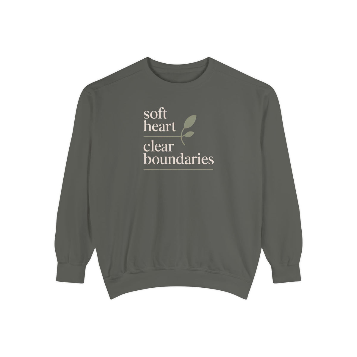 Soft Heart Clear Boundaries Sweatshirt, Gift For Women, Faith Sweatshirt, Positive Message Crewneck, Self Love Gift, Boundaries Matter Tee