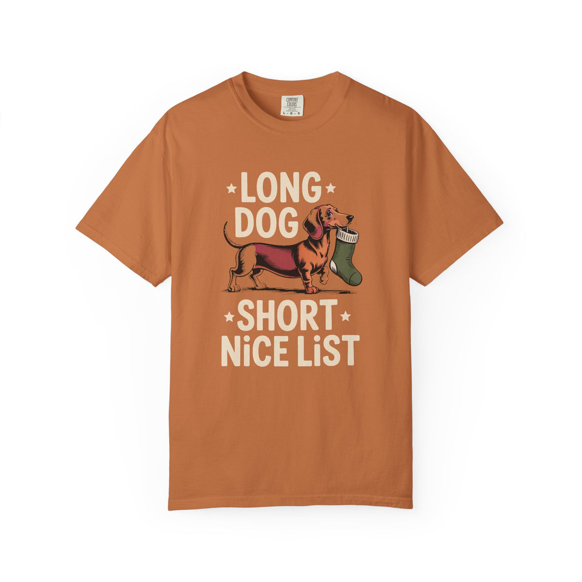 Dachshund Lover Christmas Shirt, Long Dog Short Nice List Tee, Funny Dachshund Christmas Gift, Wiener Dog Holiday Shirt, Dog Mom Christmas…