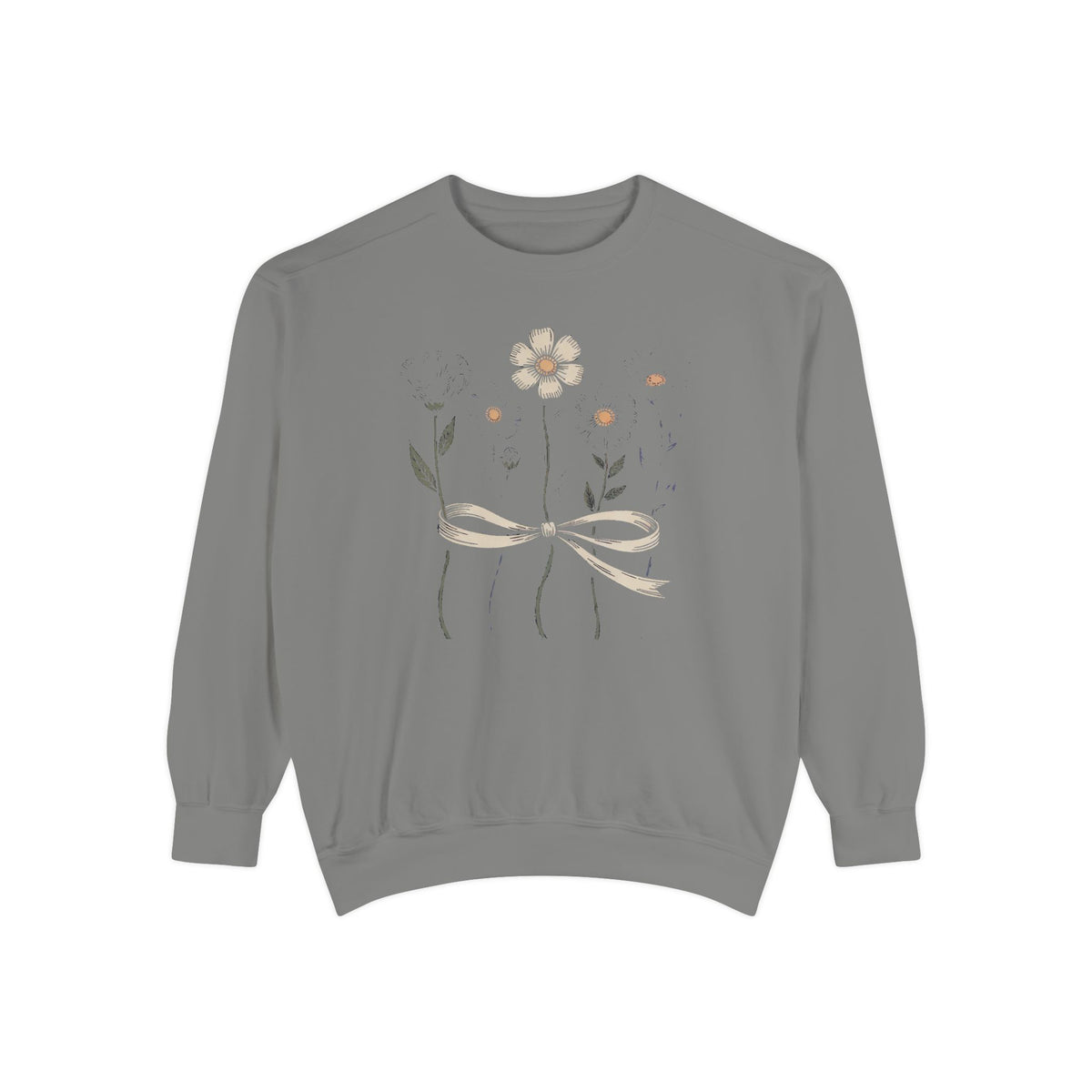 Flower Lover Sweatshirt, Fourth of July Gift, Patriotic Wildflower Crewneck, 4th of July Gift For Flower Lover, Americana Floral Sweatshirt