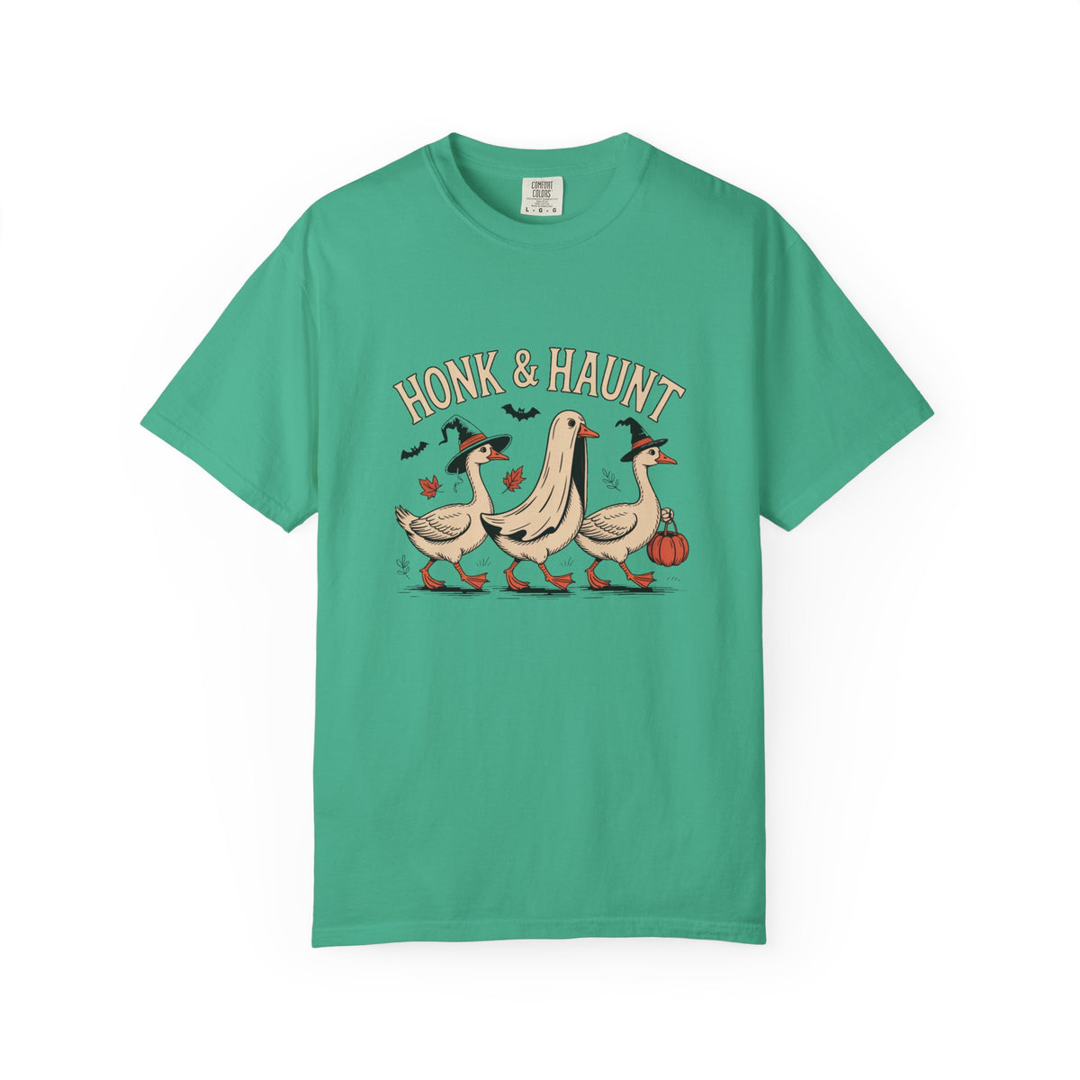 Honk & Haunt Geese Shirt, Funny Halloween Goose T-Shirt, Vintage Spooky Season Tee, Bird Lover Halloween Gift