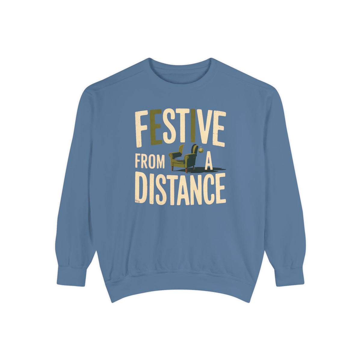 Introvert Christmas Sweatshirt, Festive From A Distance, Funny Christmas Gift For Introverts, Antisocial Holiday Crewneck, Cozy Christmas T…