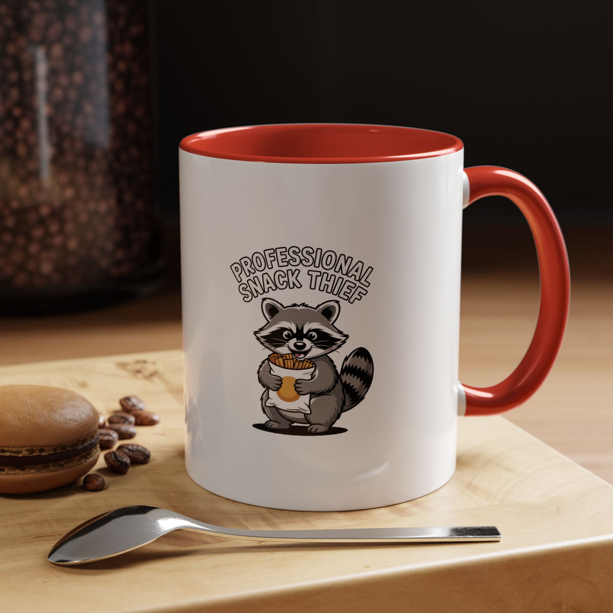 Professional Snack Thief Raccoon Mug, Funny Raccoon Coffee Mug, Cute Chip Thief Ceramic Mug, Snack Lover Gift, Trash Panda Mug