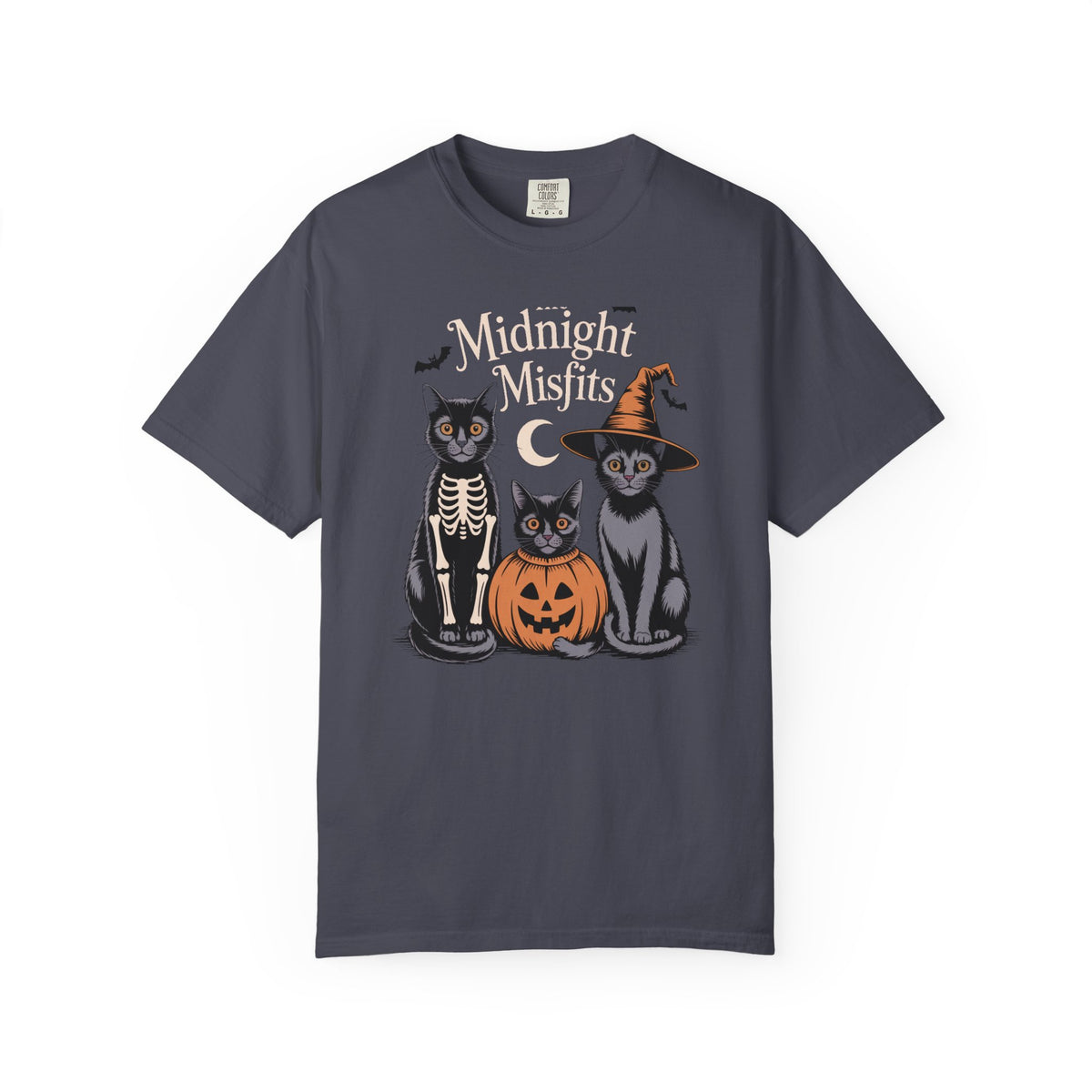 Halloween Cats Shirt, Funny Black Cat Costume Tee, The Midnight Misfits Halloween T-Shirt, Spooky Season Cat Lover Gift