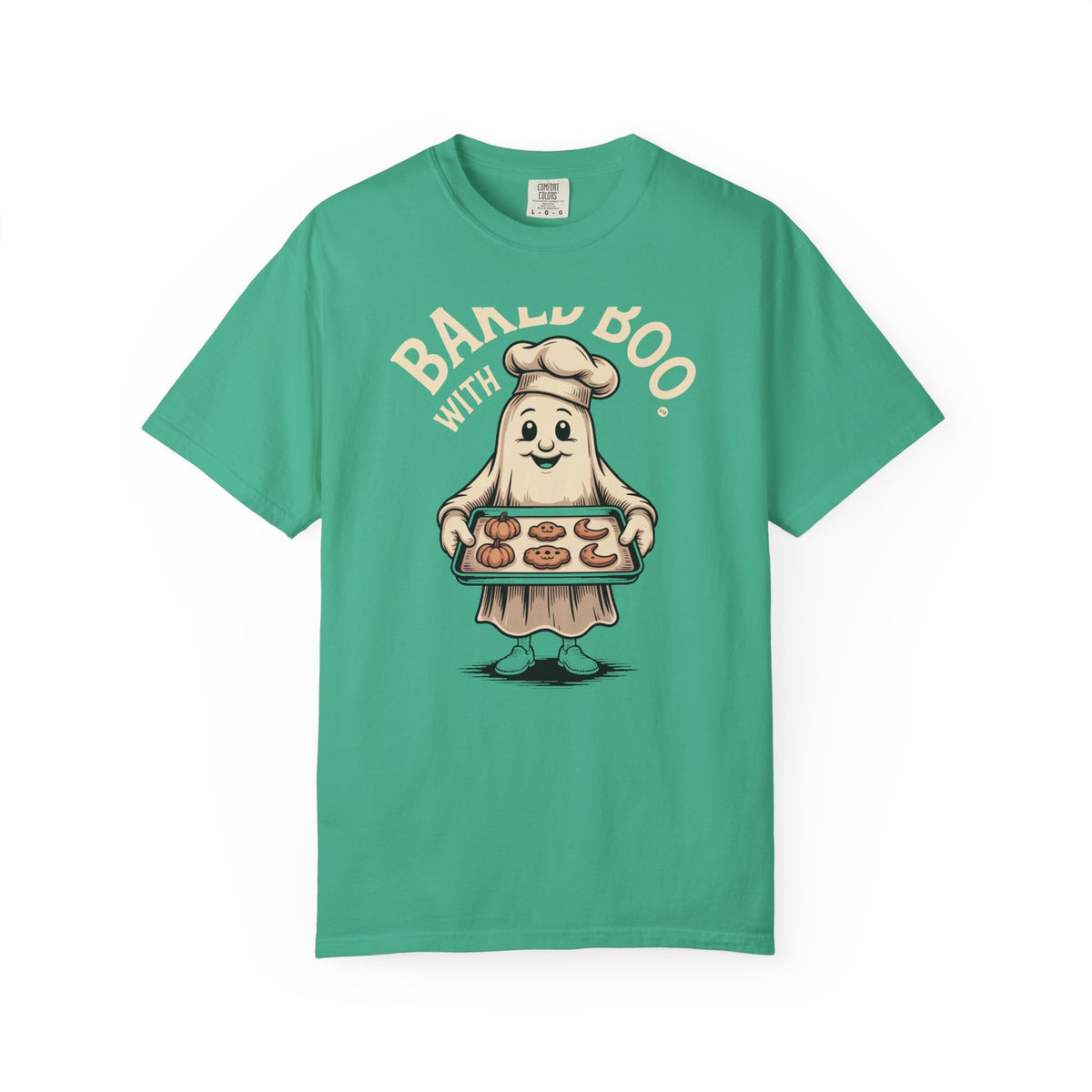 Baked With Boo Ghost Shirt, Funny Halloween Baking T-Shirt, Cute Ghost Cookie Tee, Spooky Season Bakery Gift
