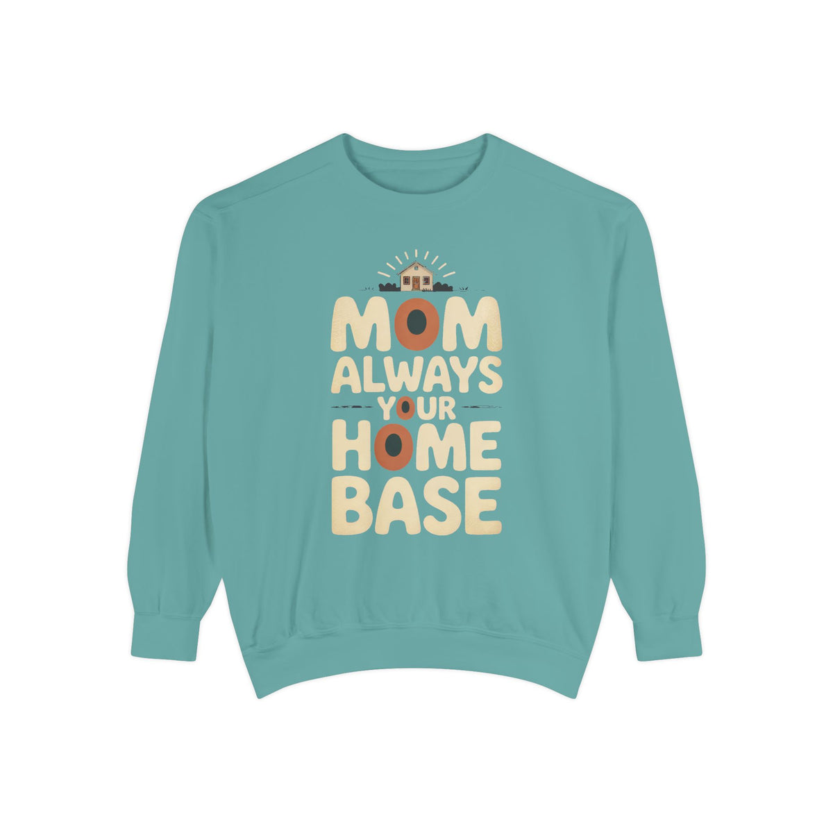 Mom Sweatshirt, Mother's Day Gift For Mom From Adult Child, Always Your Home Base Crewneck, Retro Mom Gift, Embroidered Mom Sweater