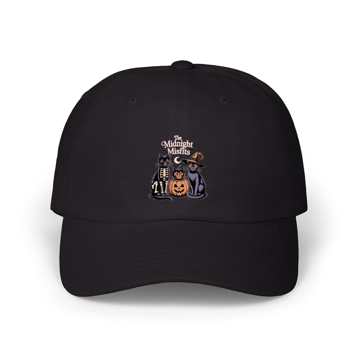 Halloween Cat Dad Hat, Funny Black Cats Costume Cap, Spooky Season Embroidered Hat, Cute Cat Lover Halloween Gift, Witch Pumpkin Cat