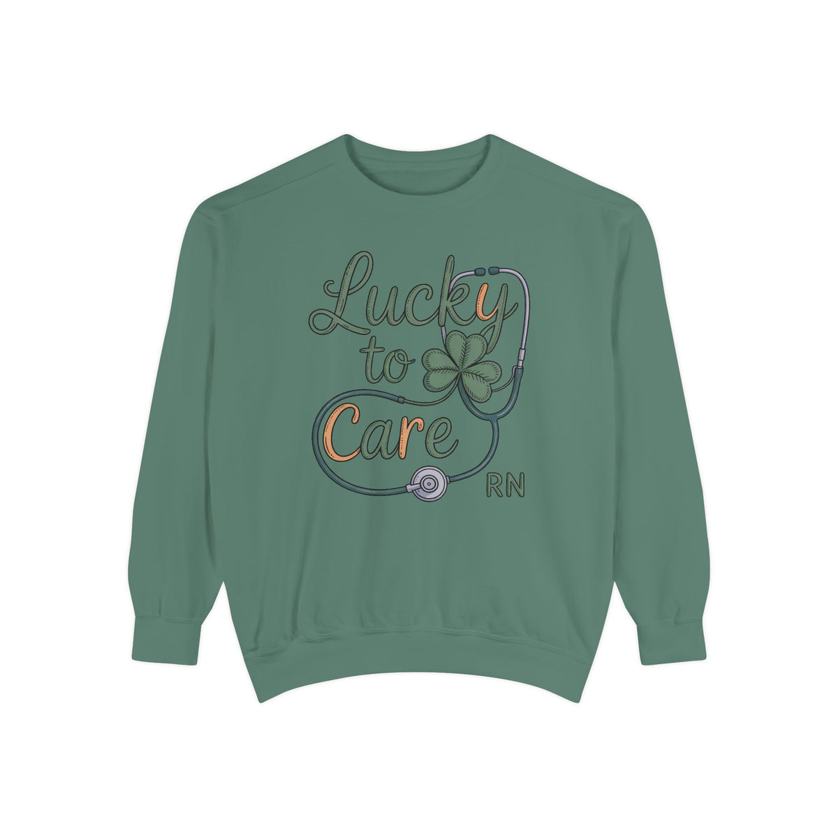 RN Nurse Sweatshirt, St Patrick's Day Gift For Nurse, Lucky To Care Crewneck, Nurse St Patricks Day Shirt, Shamrock Nurse Gift, RN Tee