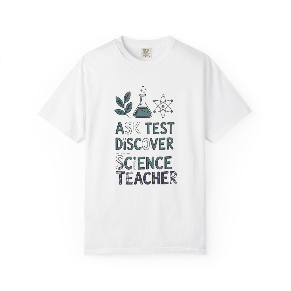 Science Teacher Shirt, Ask Test Discover Tee, Science Teacher Retirement Gift, Funny Science Teacher Shirt, Teacher Appreciation Gift, Prof…
