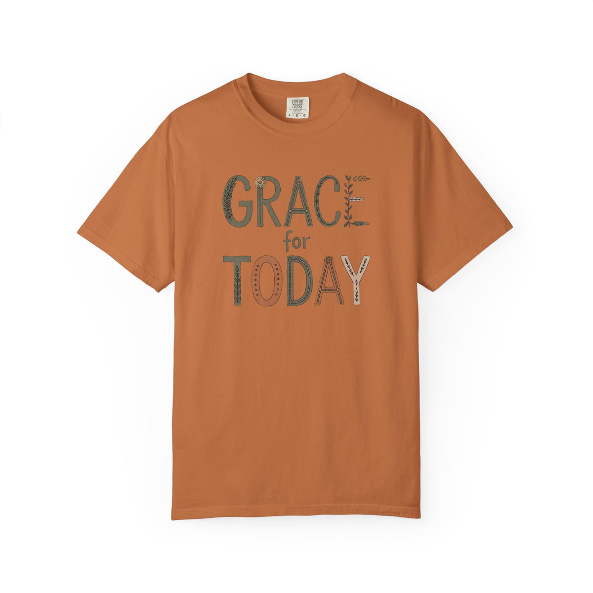 Christian Shirt For Women, Grace For Today Tee, Faith Gift For Her, Religious T-Shirt, Inspirational Christian Gift, Floral Cross Shirt