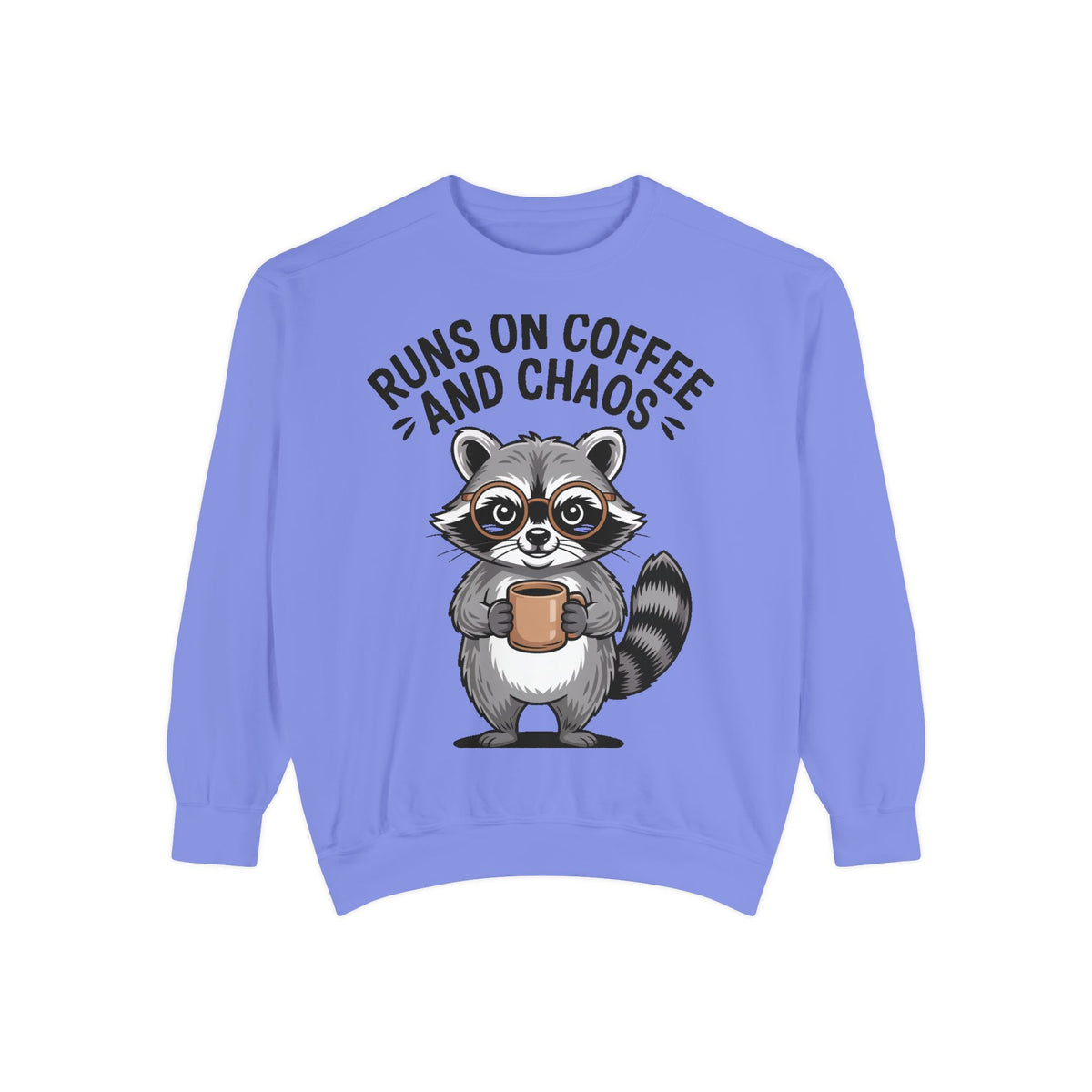 Nurse Raccoon Sweatshirt, Funny 'Runs On Coffee And Chaos' Crewneck, Cute Nurse Gift, Coffee Lover Sweatshirt, Nurse Appreciation Gift