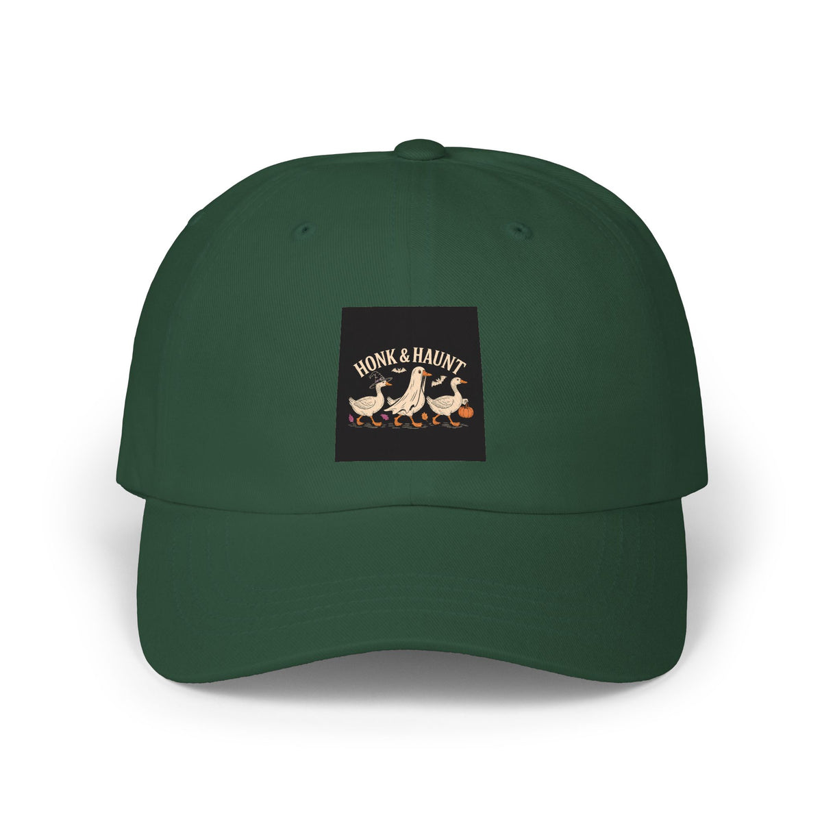 Honk & Haunt Geese Dad Cap, Funny Halloween Goose Hat, Vintage Spooky Season Embroidered Cap, Bird Lover Halloween Gift