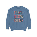 Teacher Sweatshirt, Fourth of July Gift For Teacher, Teach Grow Shine Crewneck, Patriotic Teacher Shirt, 4th of July Teacher Appreciation G…
