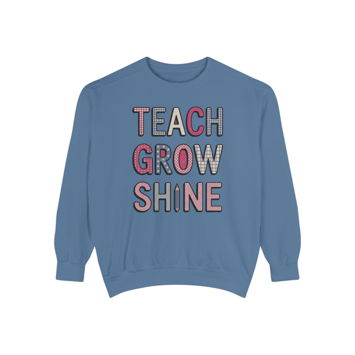 Teacher Sweatshirt, Fourth of July Gift For Teacher, Teach Grow Shine Crewneck, Patriotic Teacher Shirt, 4th of July Teacher Appreciation G…