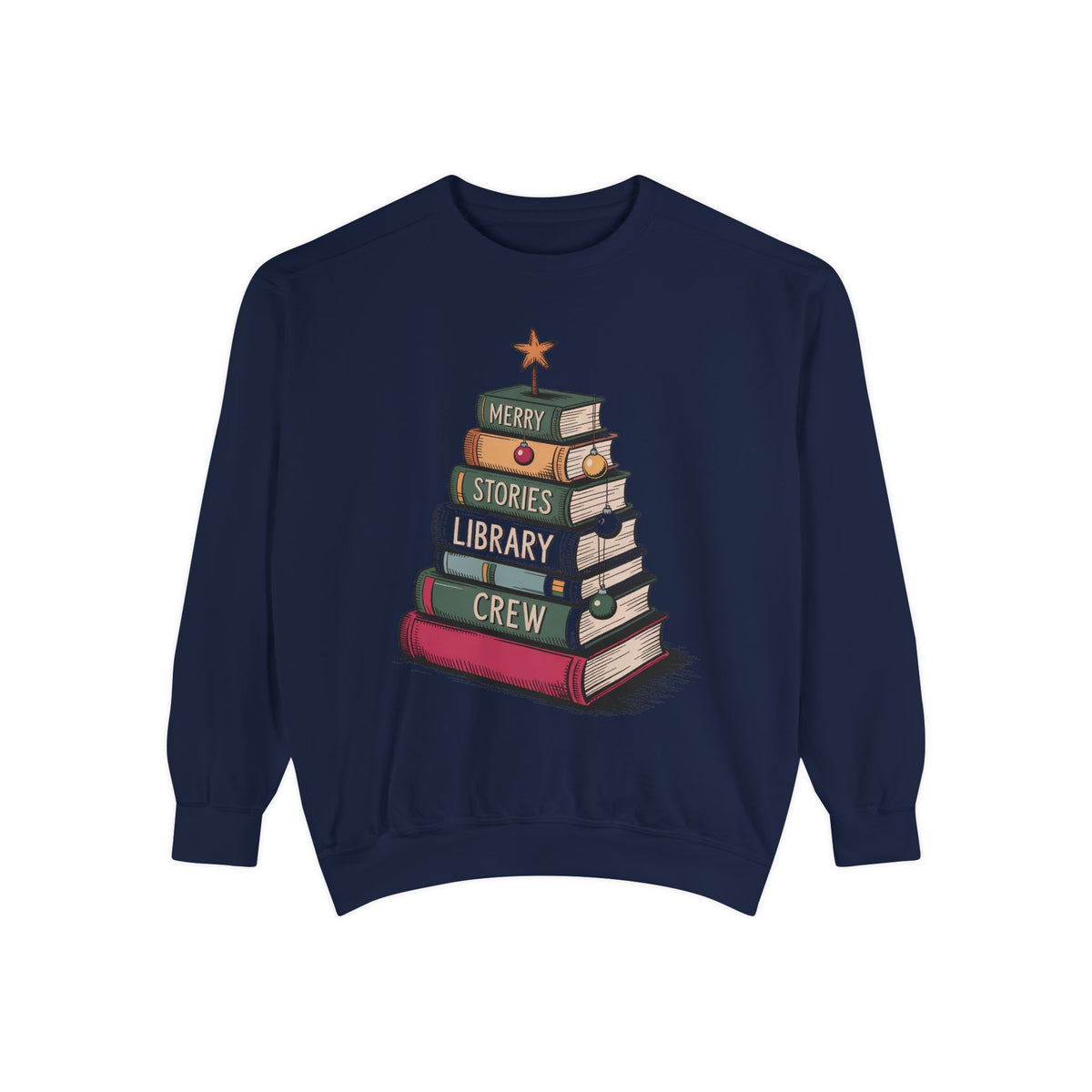 Librarian Christmas Sweatshirt, Library Crew Gift, Merry Stories Crewneck, Christmas Gift For Librarian, Book Lover Holiday Sweatshirt, Lib…